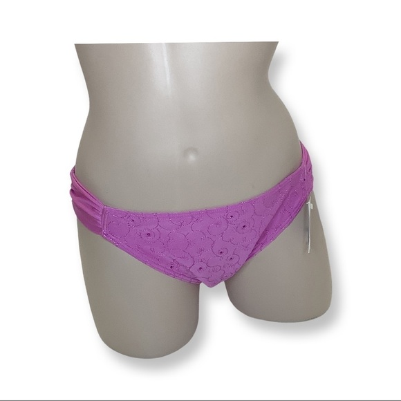 Hula Honey Size Large Lilac Thick Side Bands Bikini Bottom. New With Tags - Picture 1 of 4
